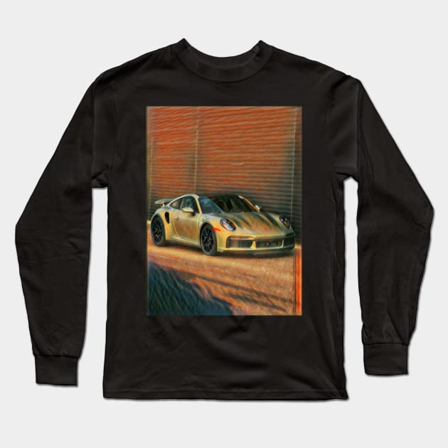 Porsche 911 Turbo S Long Sleeve T-Shirt by OrangeCars